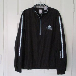 Sunice Mens L/S "Woodhaven C.C." (CA) Black 1/4 Zip Golf Windbreaker NWOT - XL